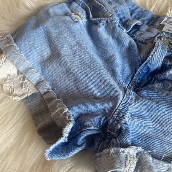 Old Navy Jean Shorts Girls Distressed Ripped Cutoff Denim Blue Size 14 - Picture 4 of 10